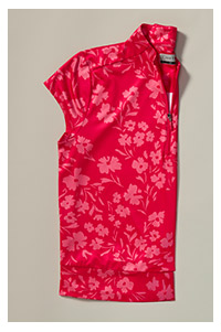 NEW! Women's Summer Floral Cap Waist Length Top