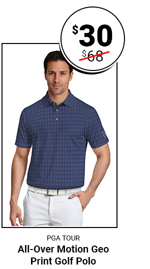 All-Over Motion Geo Print Golf Polo | Shop Now