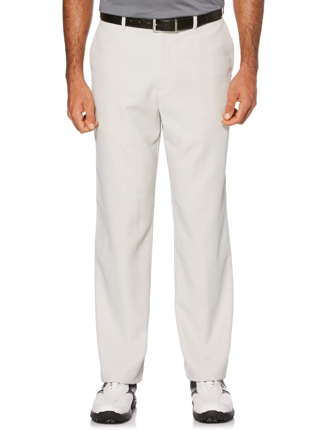 Image of Men's Flat Front Expandable Waistband Pant - Light Gray