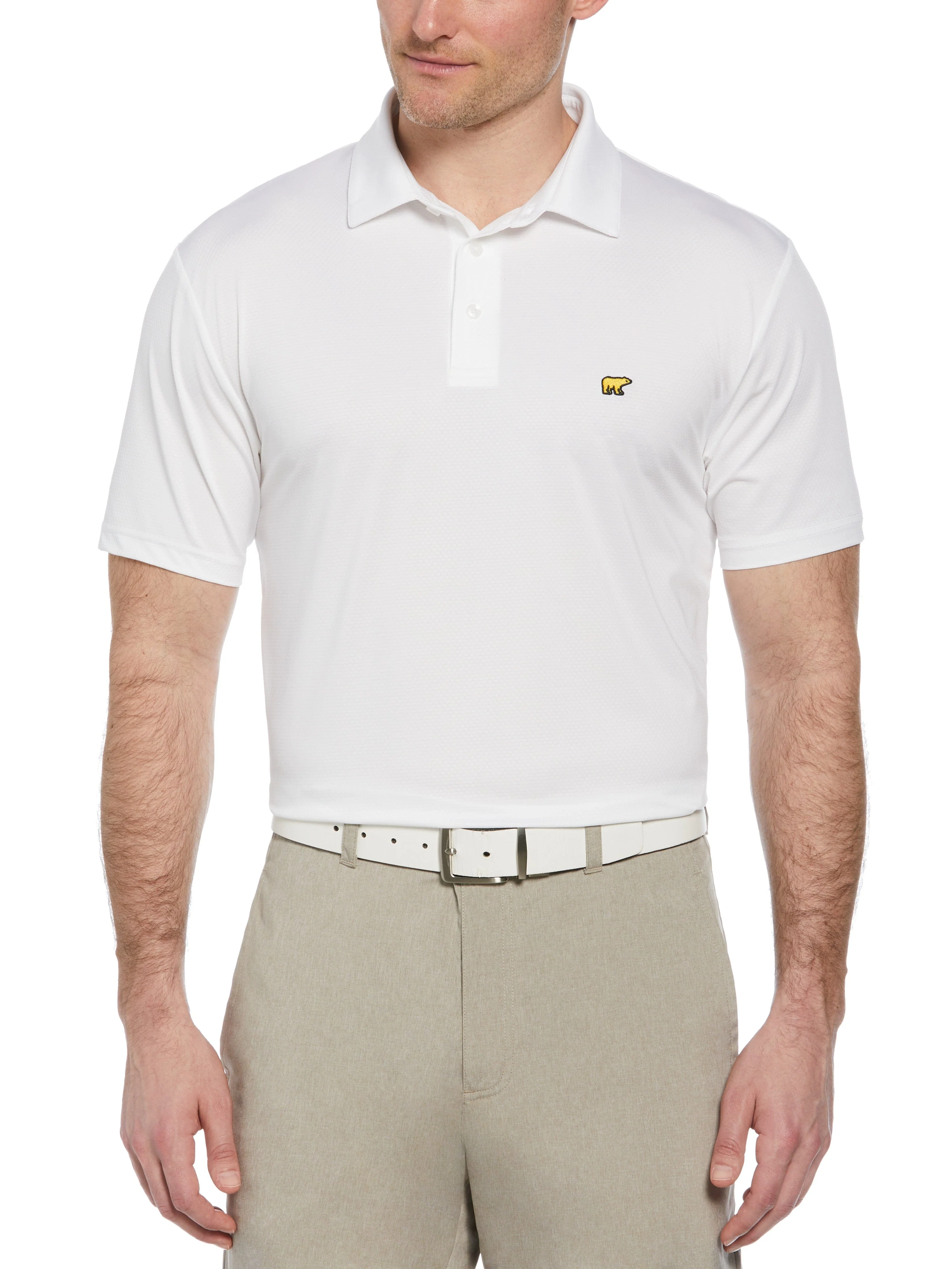 Image of Men's Short Sleeve Solid Texture Polo