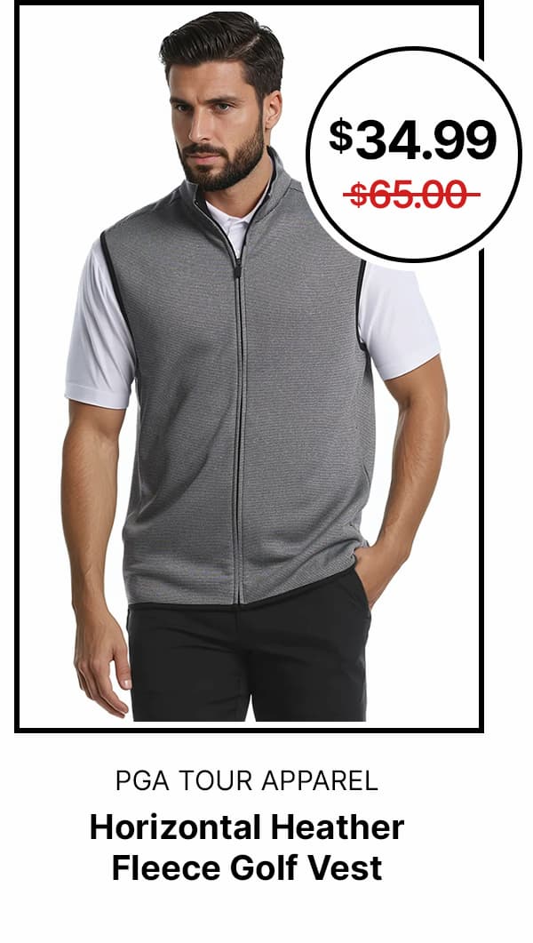 Shop Horizontal Heather Fleece Golf Vest