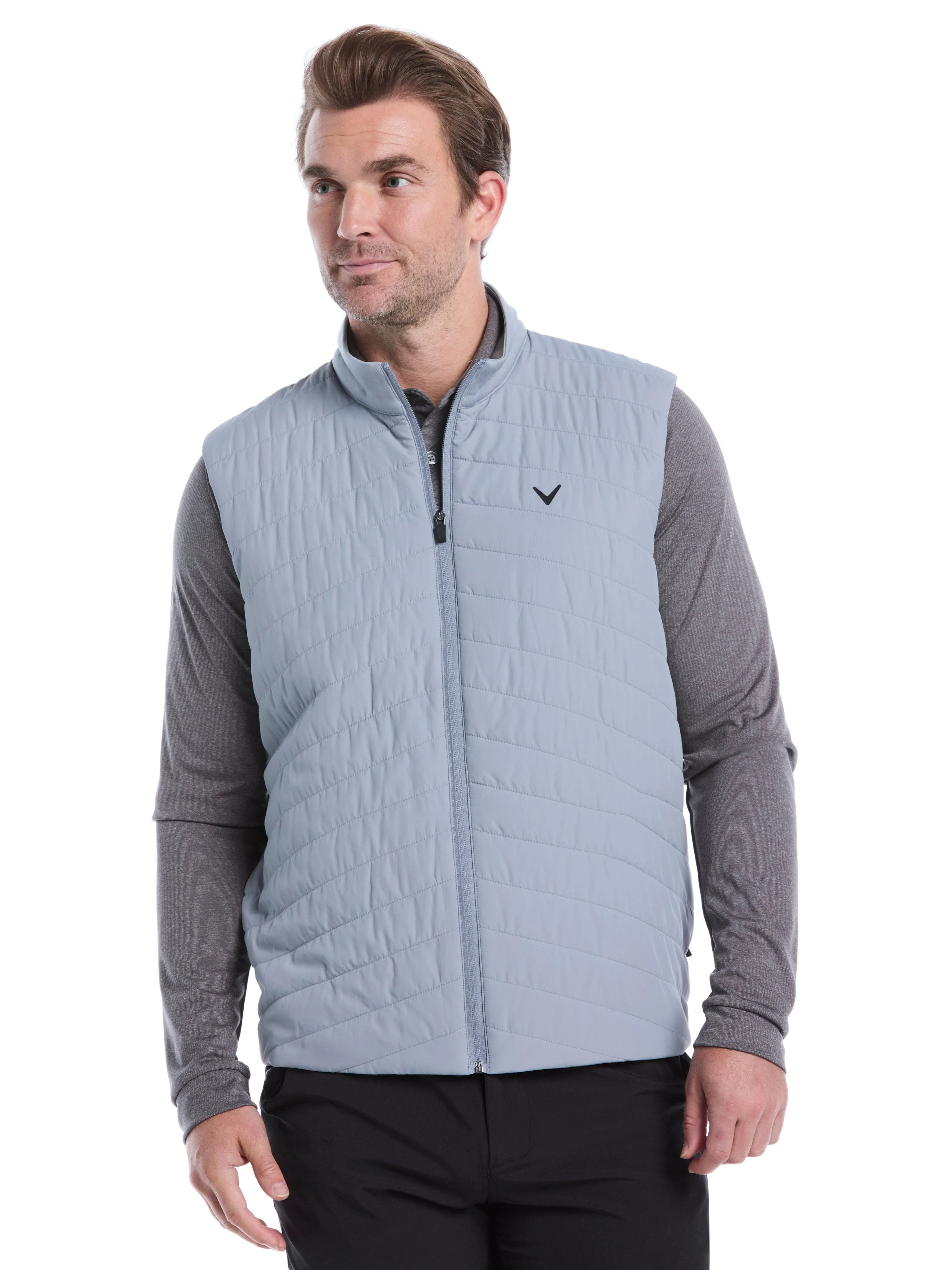 Image of Men's Quilted Puffer Full Zip Golf Vest