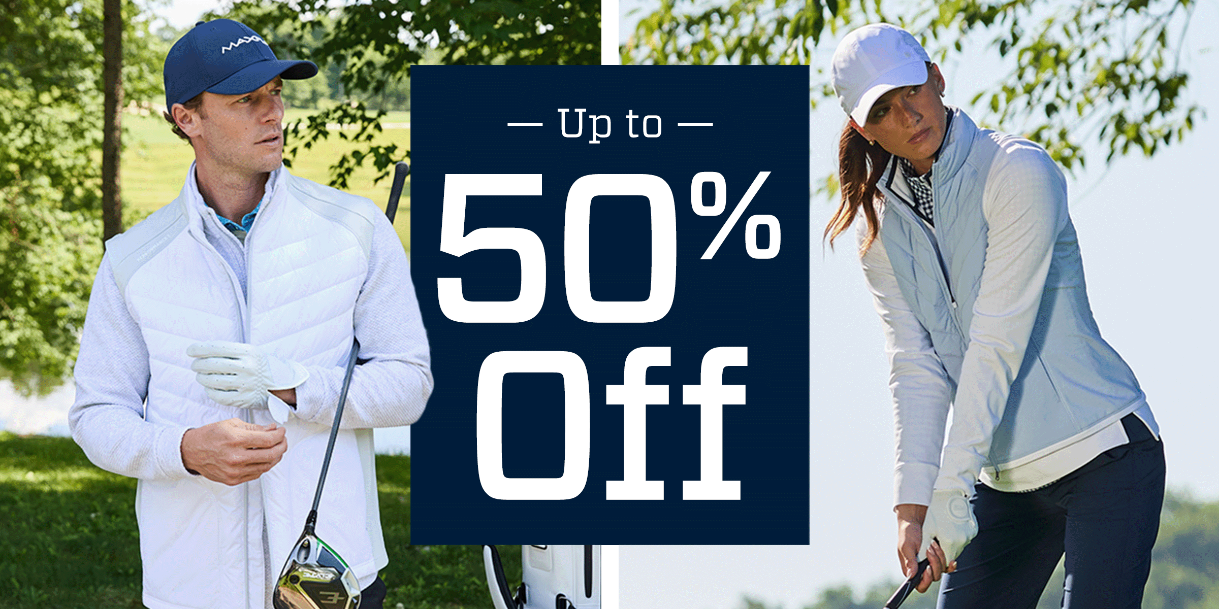 &nbsp;Up to 50% off.
