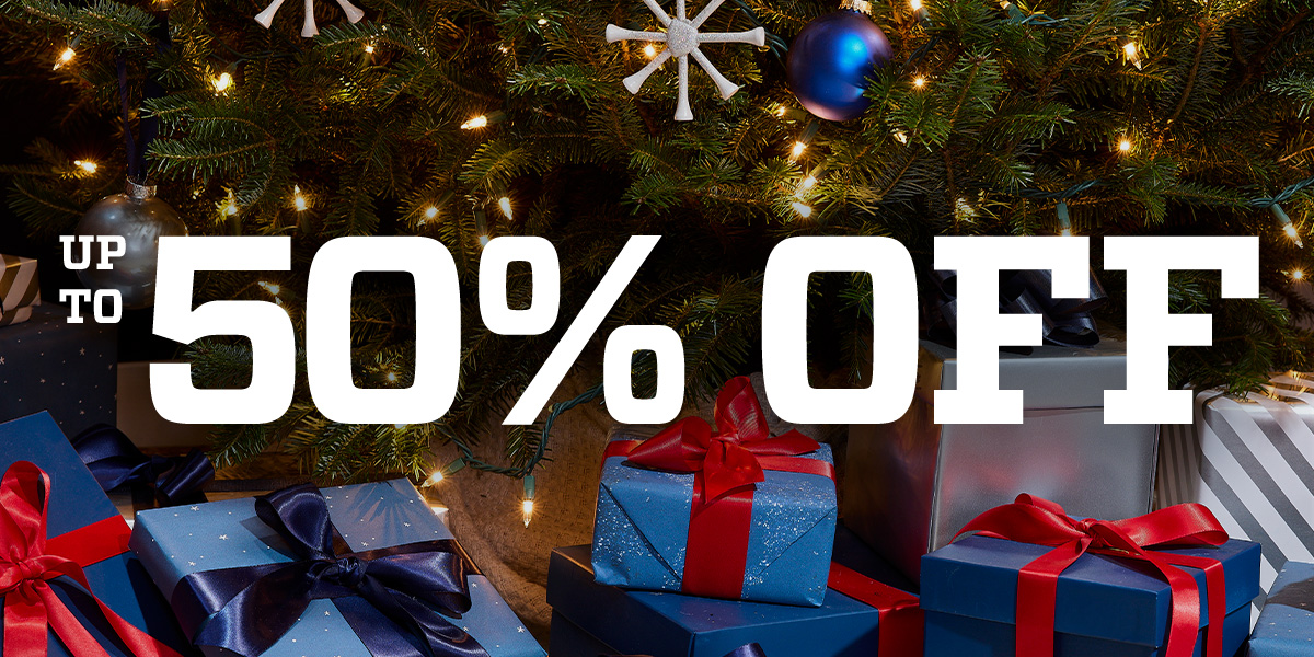 &nbsp;Up to 50% off.