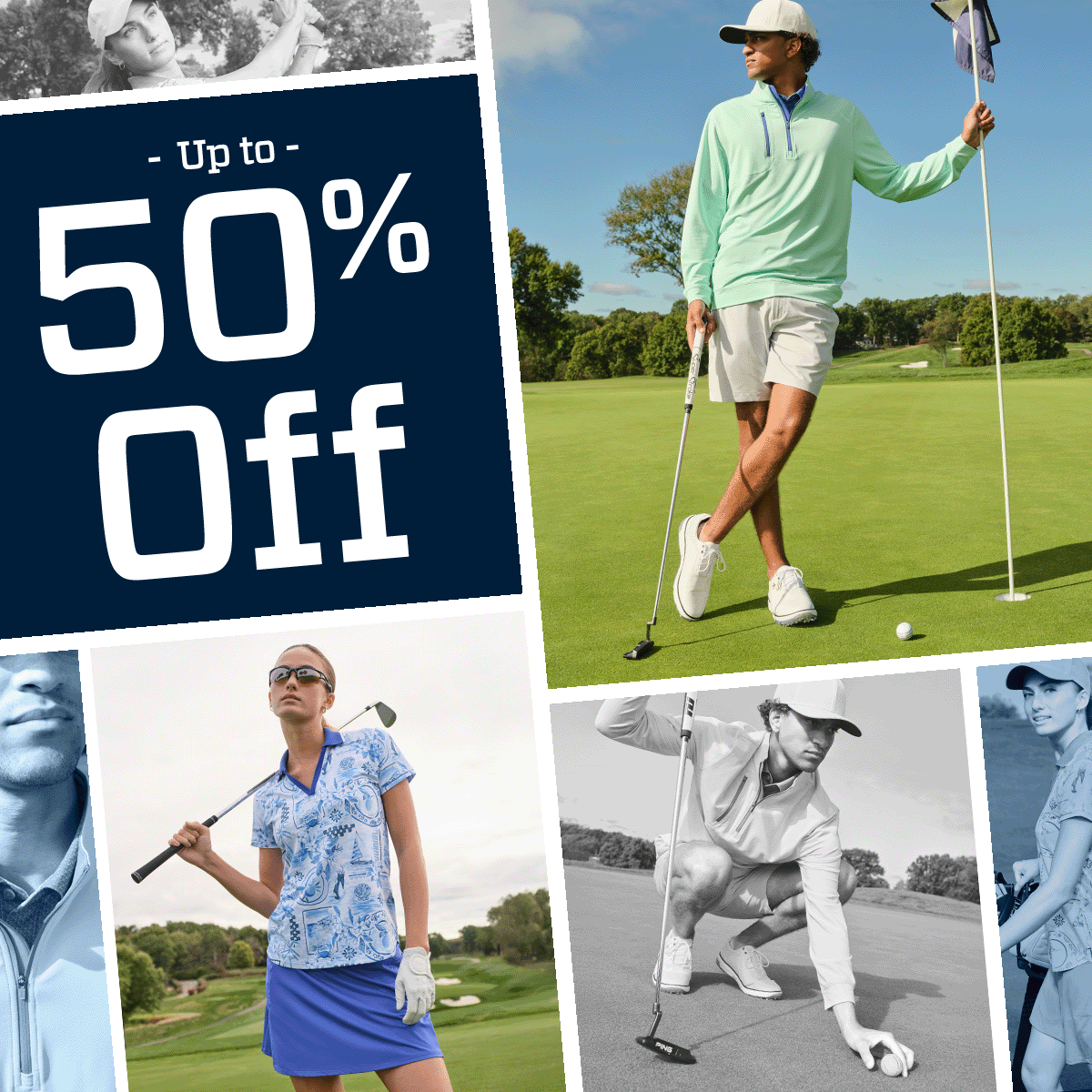 &nbsp;Up to 50% off.