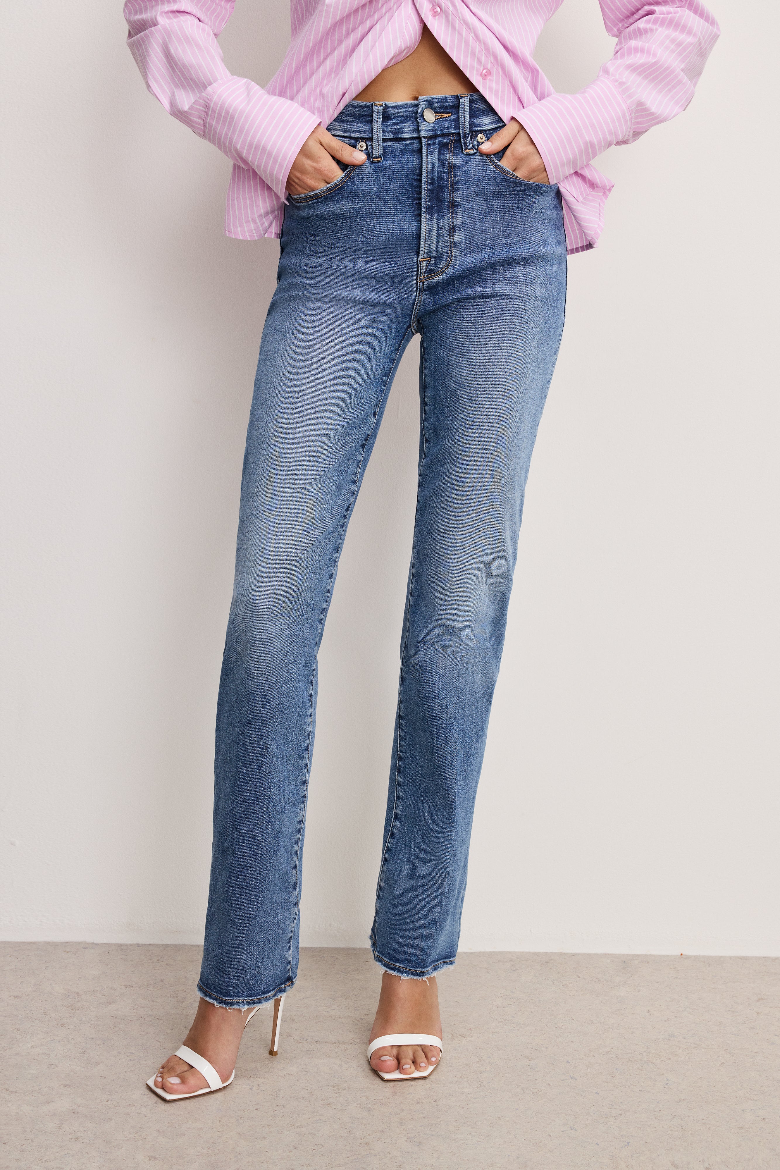 Image of ALWAYS FITS GOOD LEGS STRAIGHT JEANS LONG | INDIGO316
