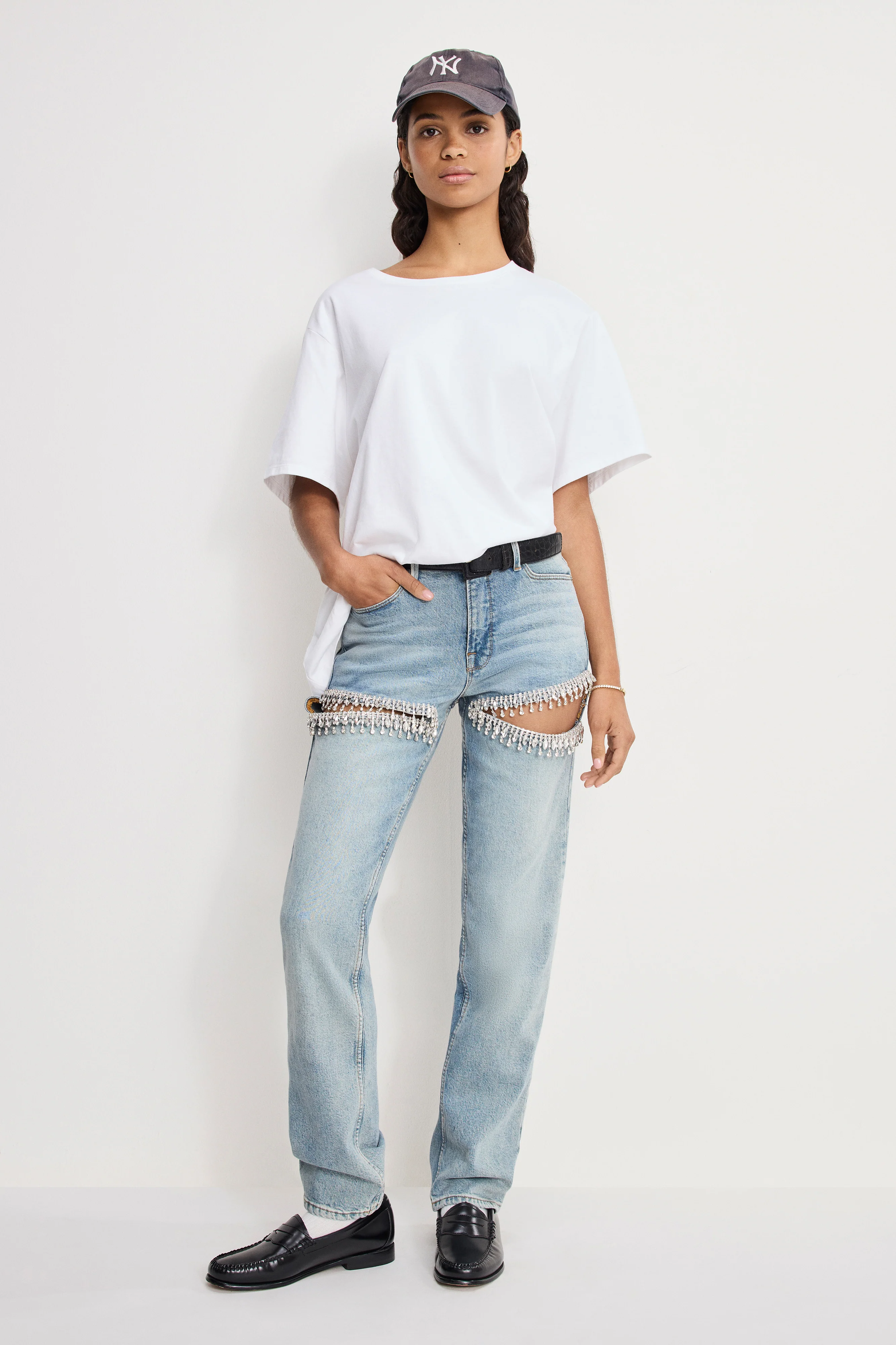 Image of GOOD ICON STRAIGHT DIAMOND JEANS | INDIGO357