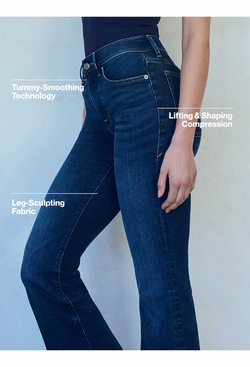 SHOP COMPRESSION DENIM: TUMMY-SMOOTHING TECHNOLOGY
