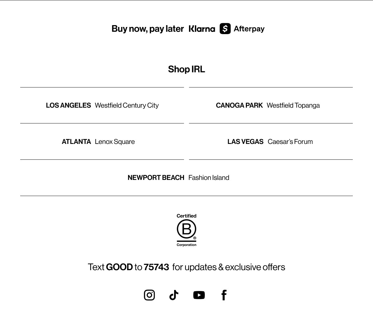 SHOP IRL - FIND YOUR GA STORE