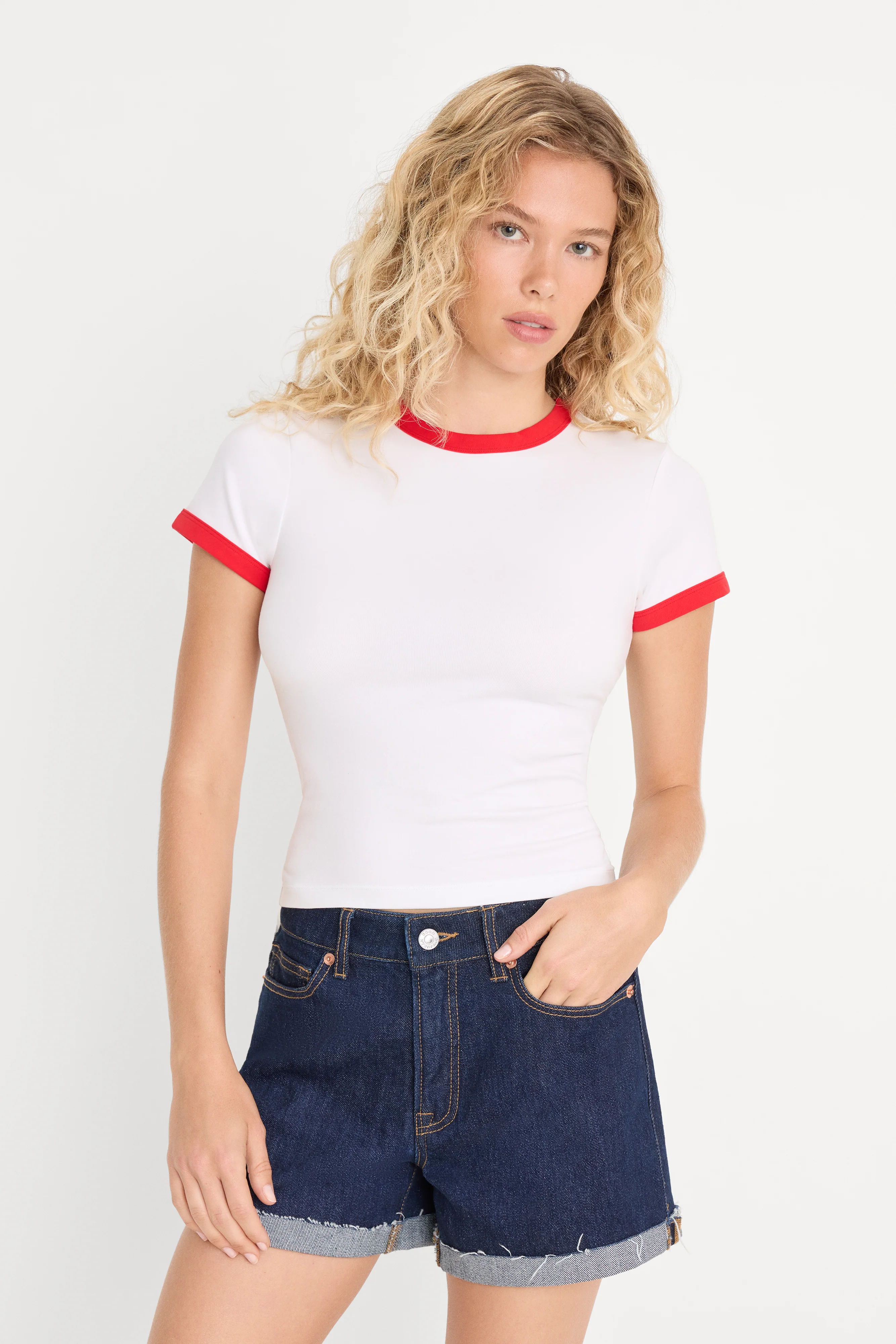 Image of THE RINGER BABY TEE | WHITE