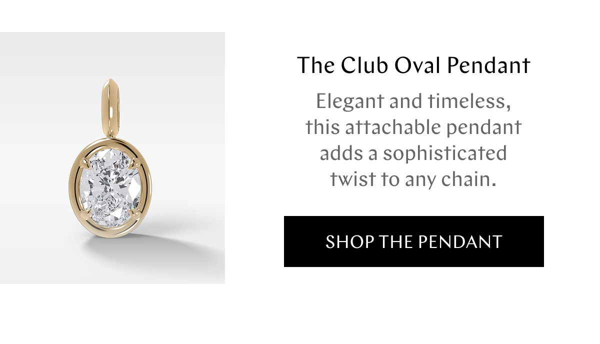 Club Oval Attachable Diamond Pendant