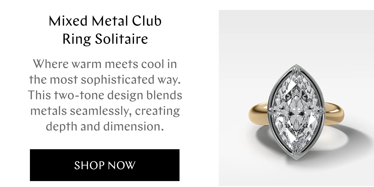 GOODSTONE - Mixed Metal Club Ring Solitaire