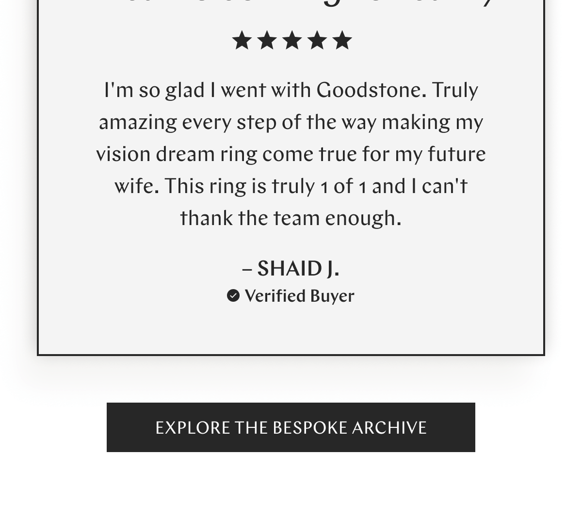 GOODSTONE - Explore The Bespoke Archive