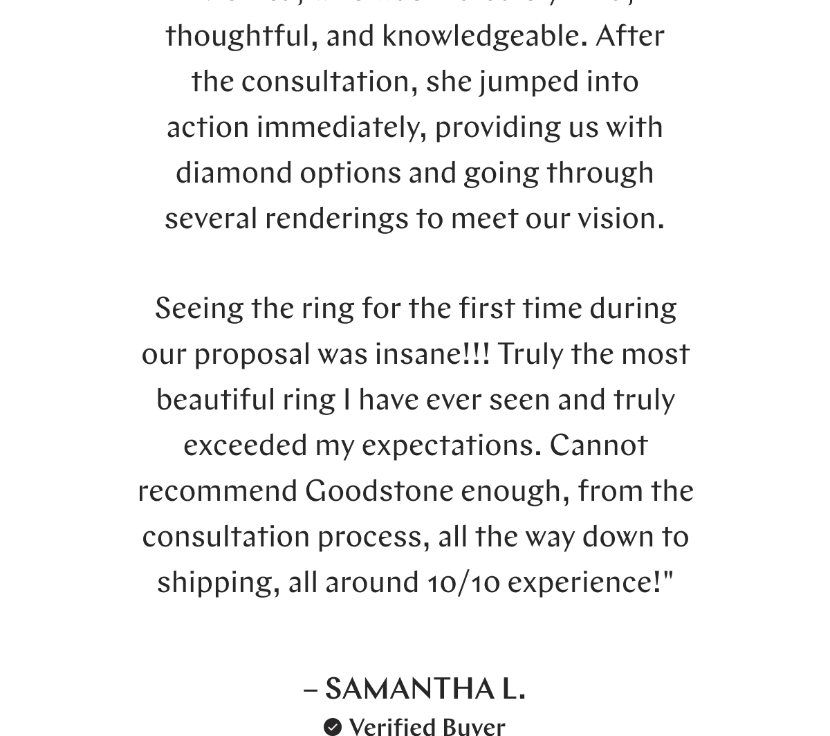 GOODSTONE - Samantha's Dream Ring Journey