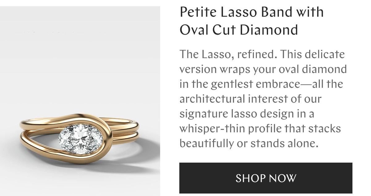 GOODSTONE - Petite Lasso Band with Oval Cut Diamond