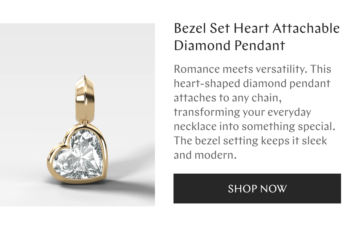 GOODSTONE - Bezel Set Heart Attachable Diamond Pendant