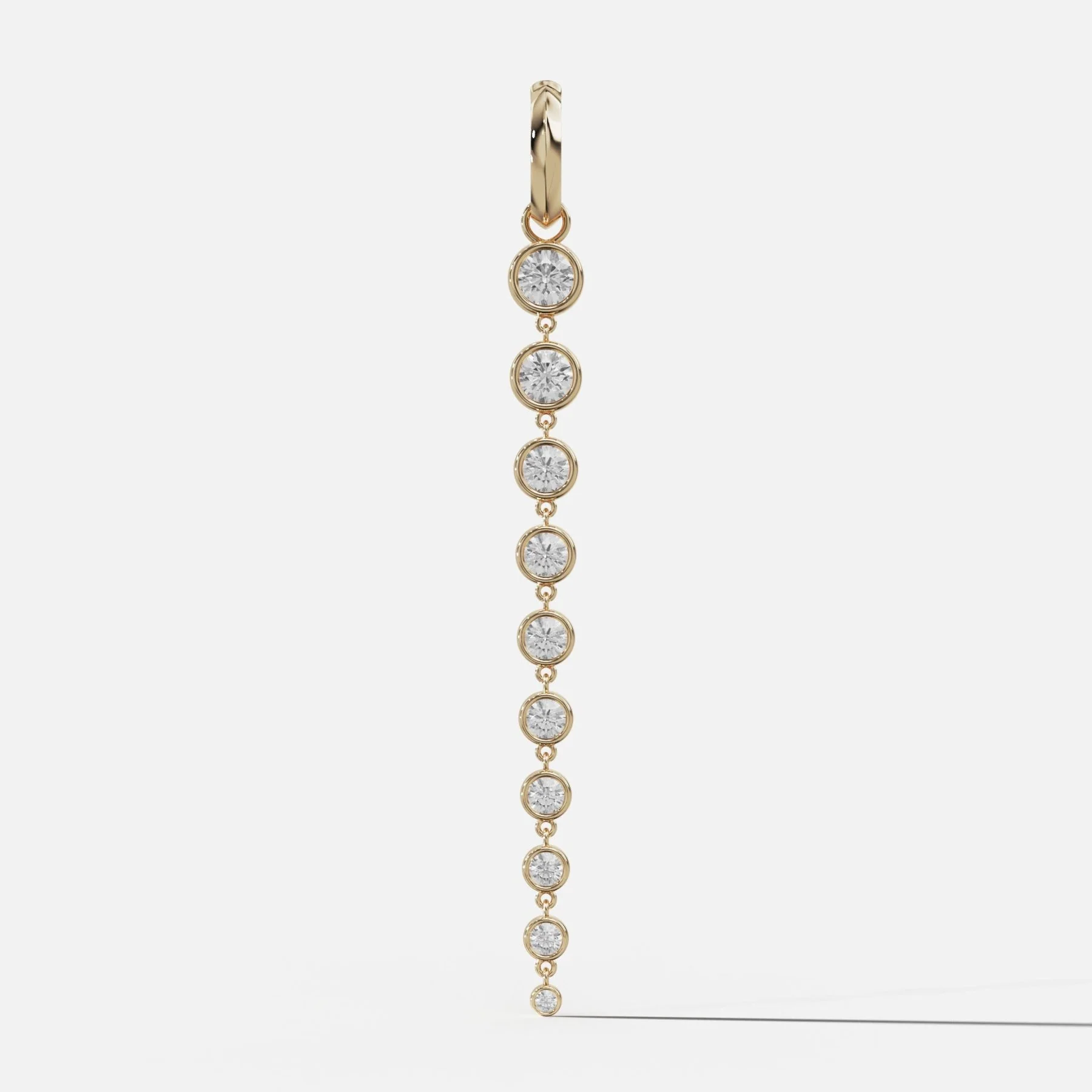 Image of Graduated Bezel Round Attachable Diamond Pendant