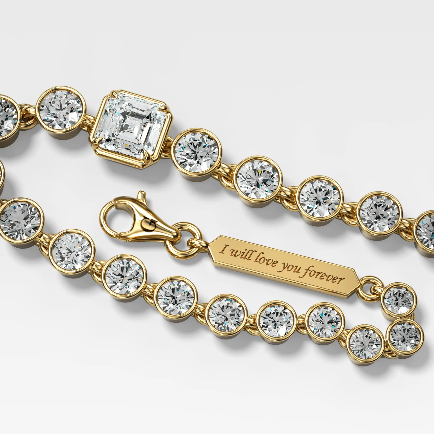Image of Engravable Club Bezel Bracelet