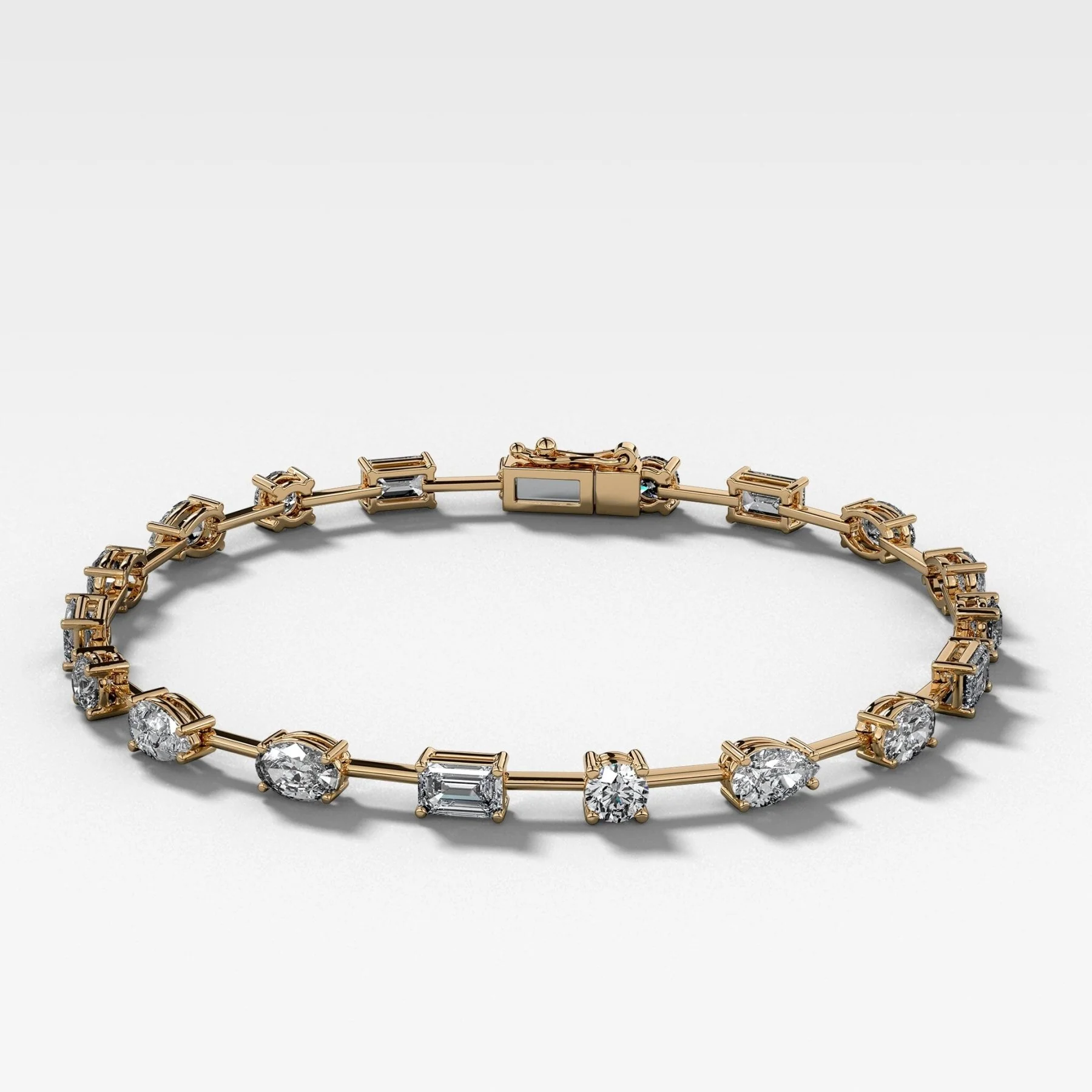 Image of Mixed Shape Diamond Tennis Bracelet