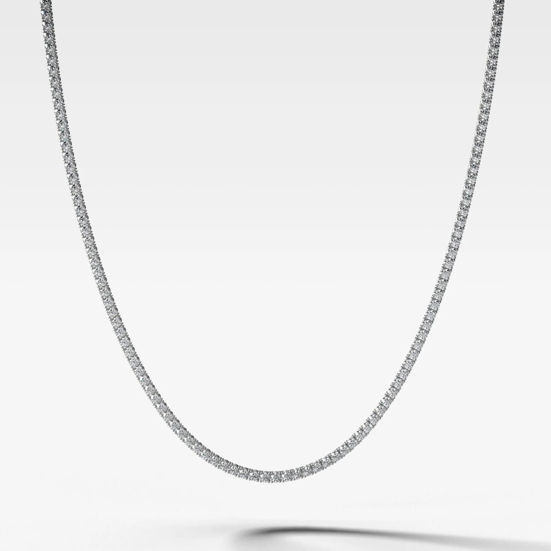 Image of Straight Line Diamond Tennis Necklace 16in (5CTW-13.8CTW)
