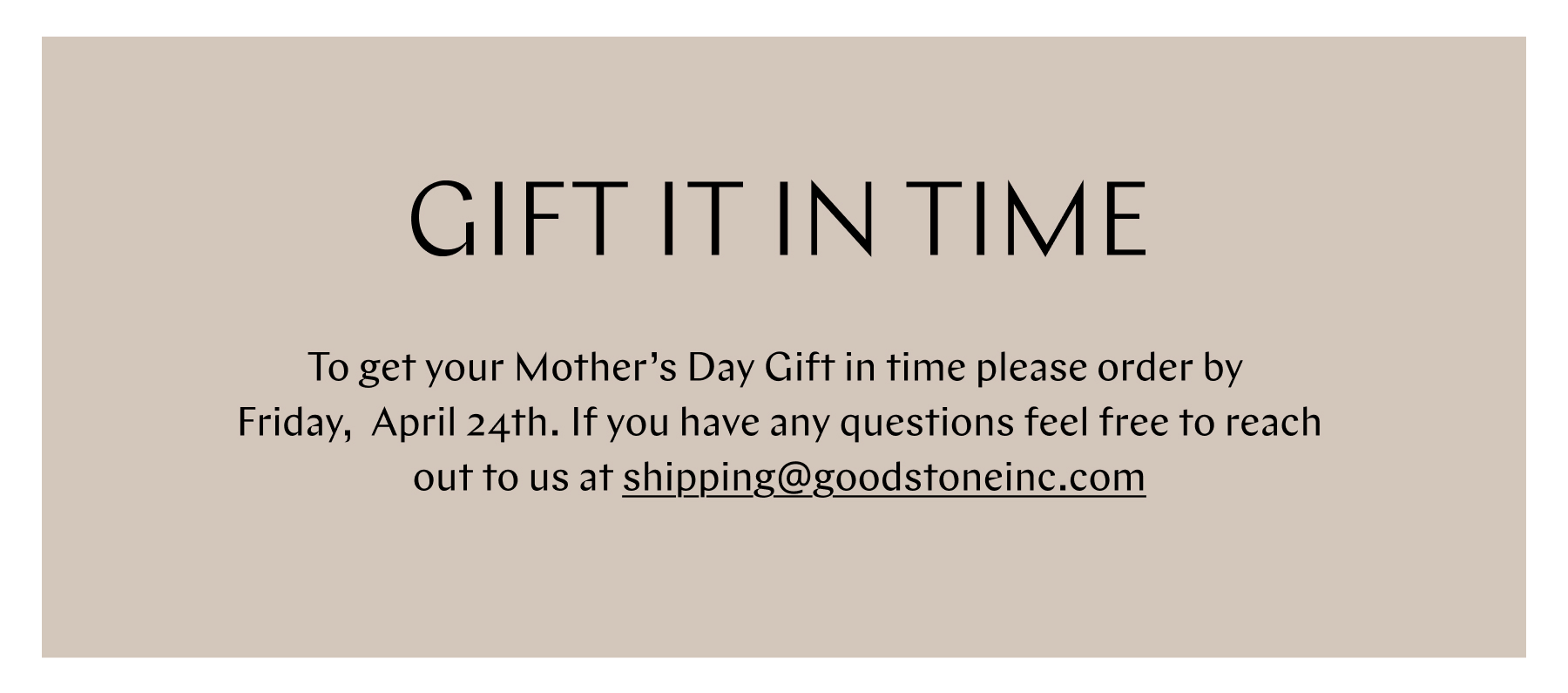Mothers Day Gifting