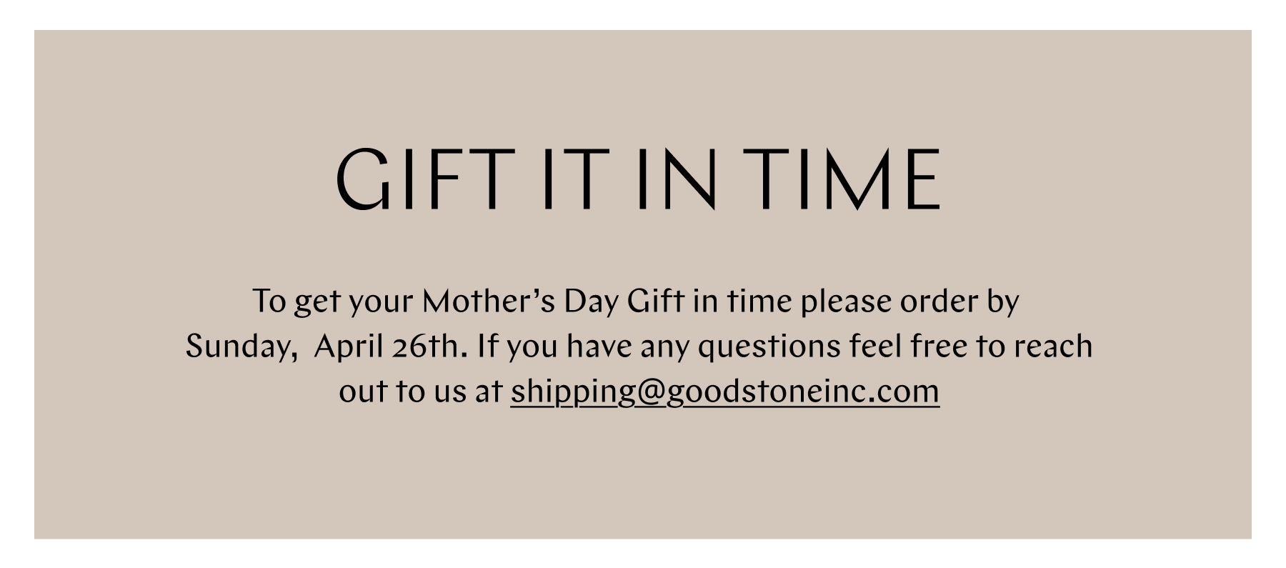 Gift It In Time