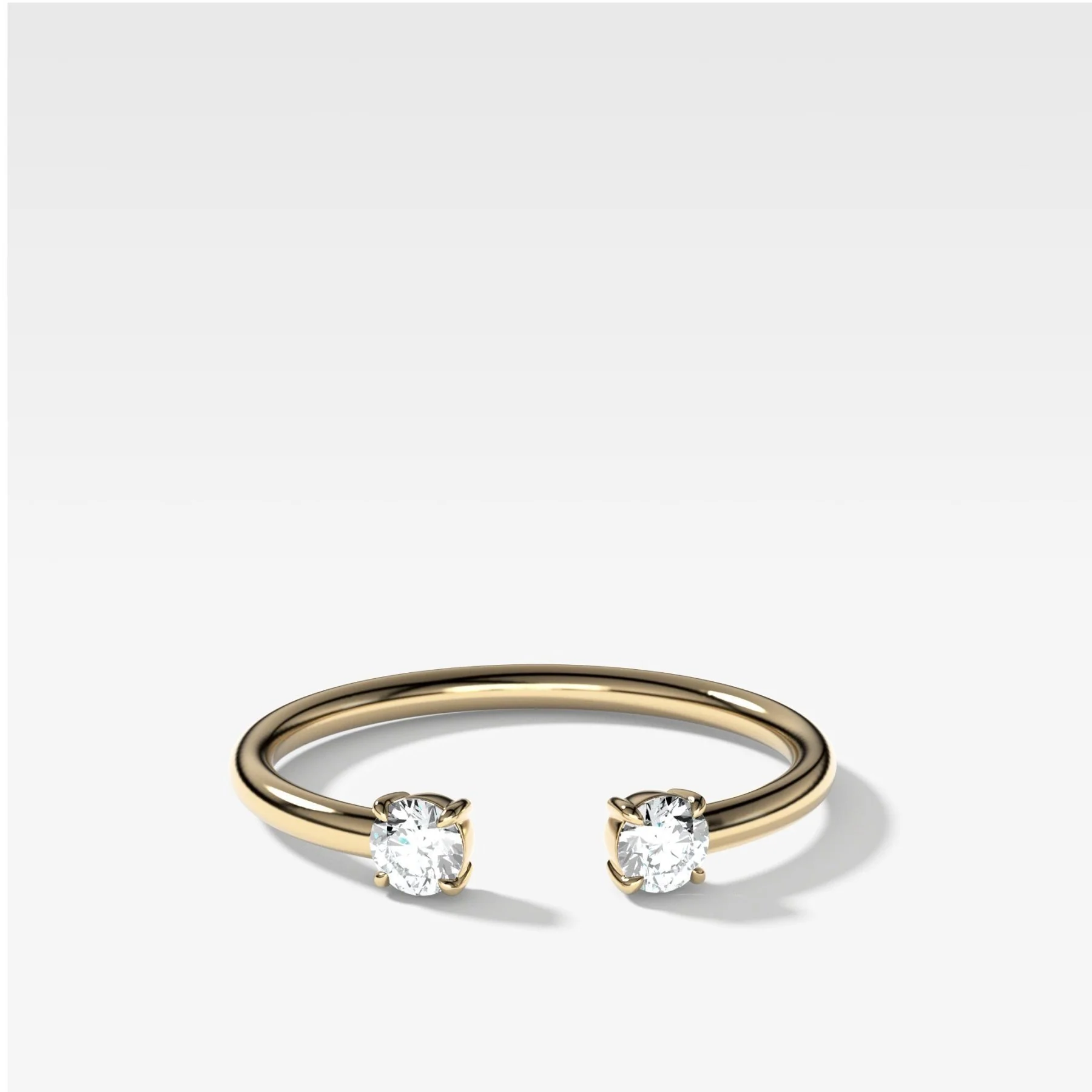 Image of Claw Diamond Band: Negative Space Ring