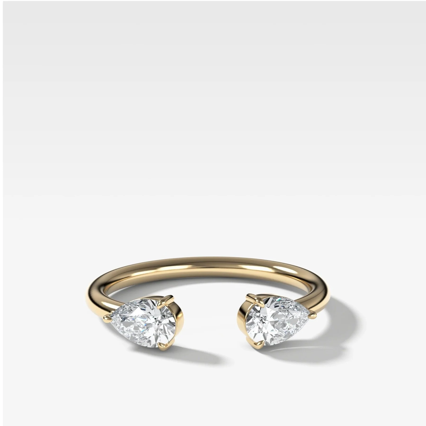 Image of Twin Pear Diamond Finger Cuff