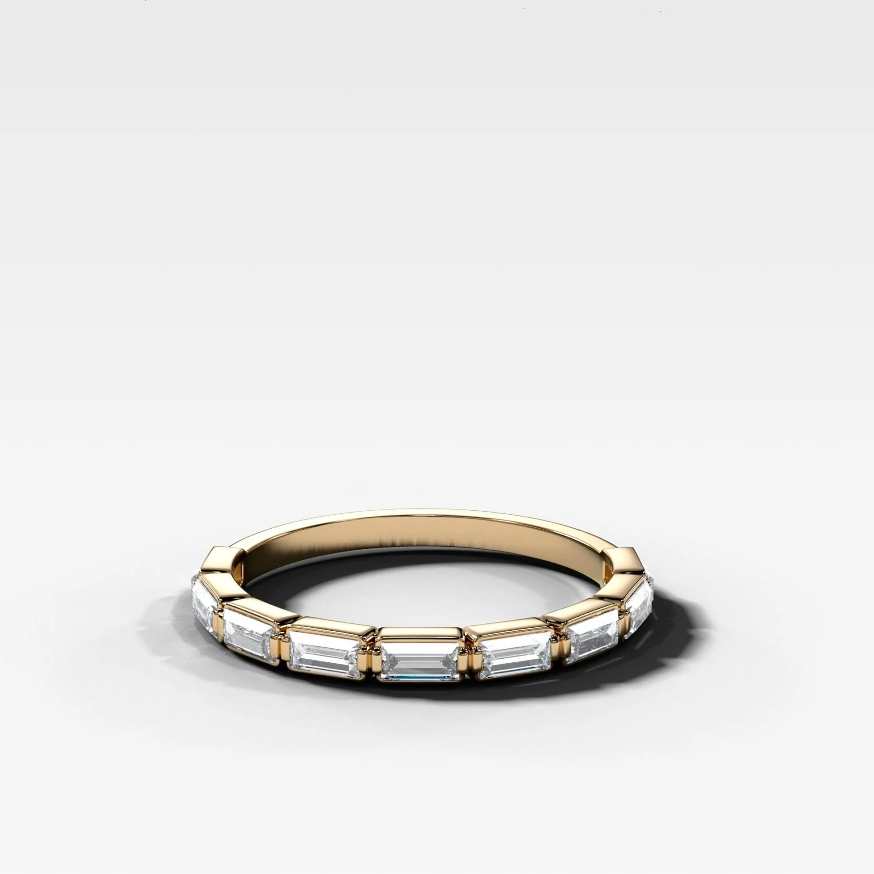 Image of Iris Baguette Wedding Band