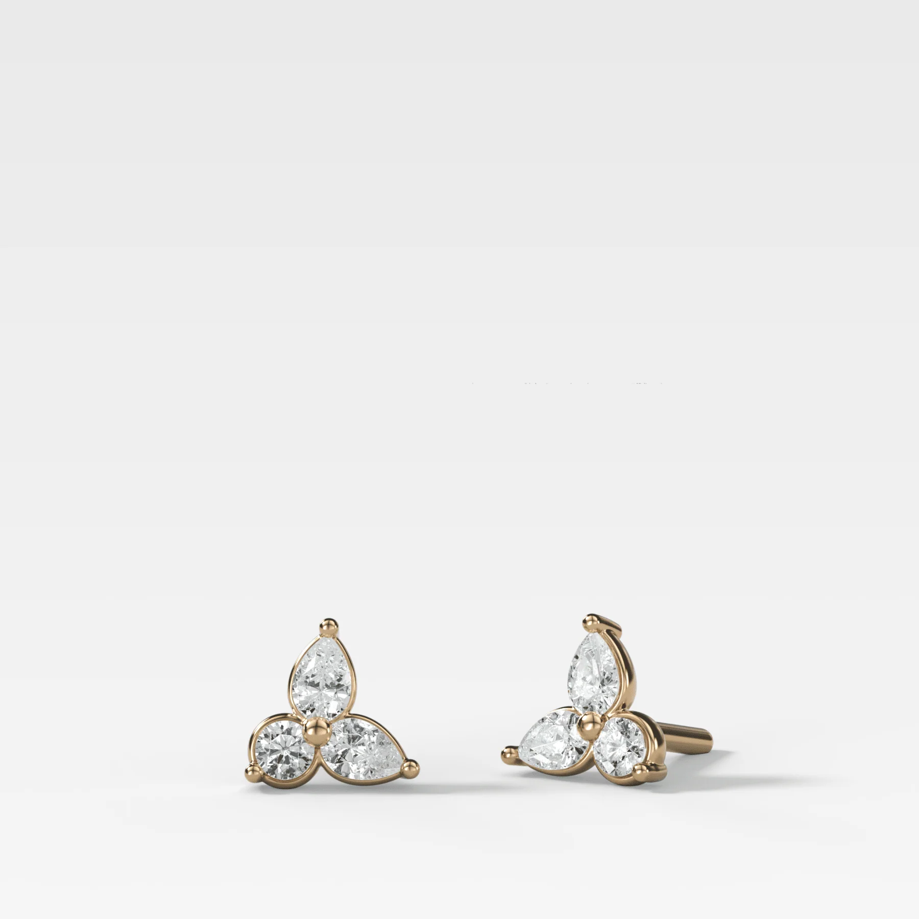 Image of Pear Cluster Diamond Earrings