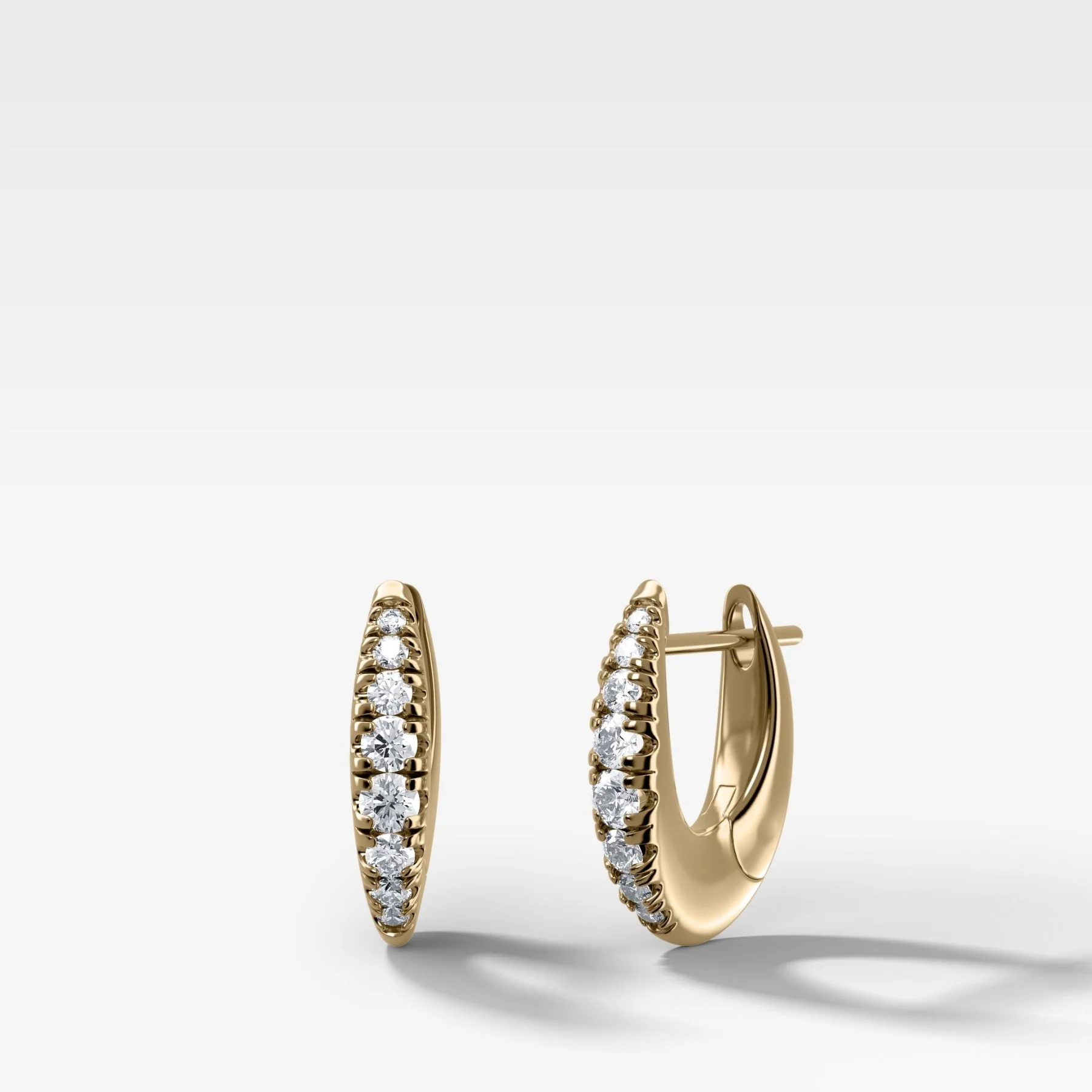 Image of Pavé Drip Diamond Hoop Earrings