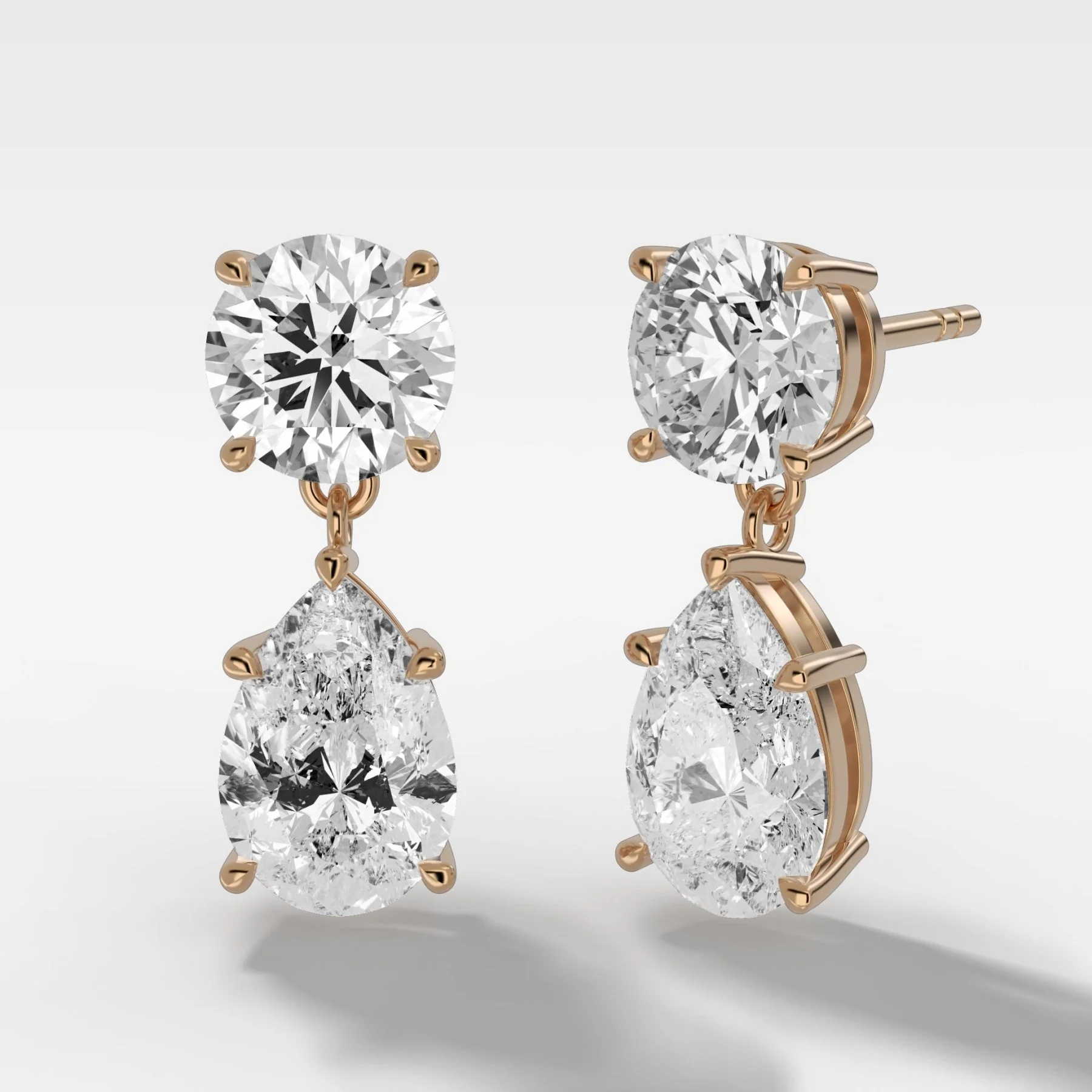 Image of Teardrop Diamond Earrings
