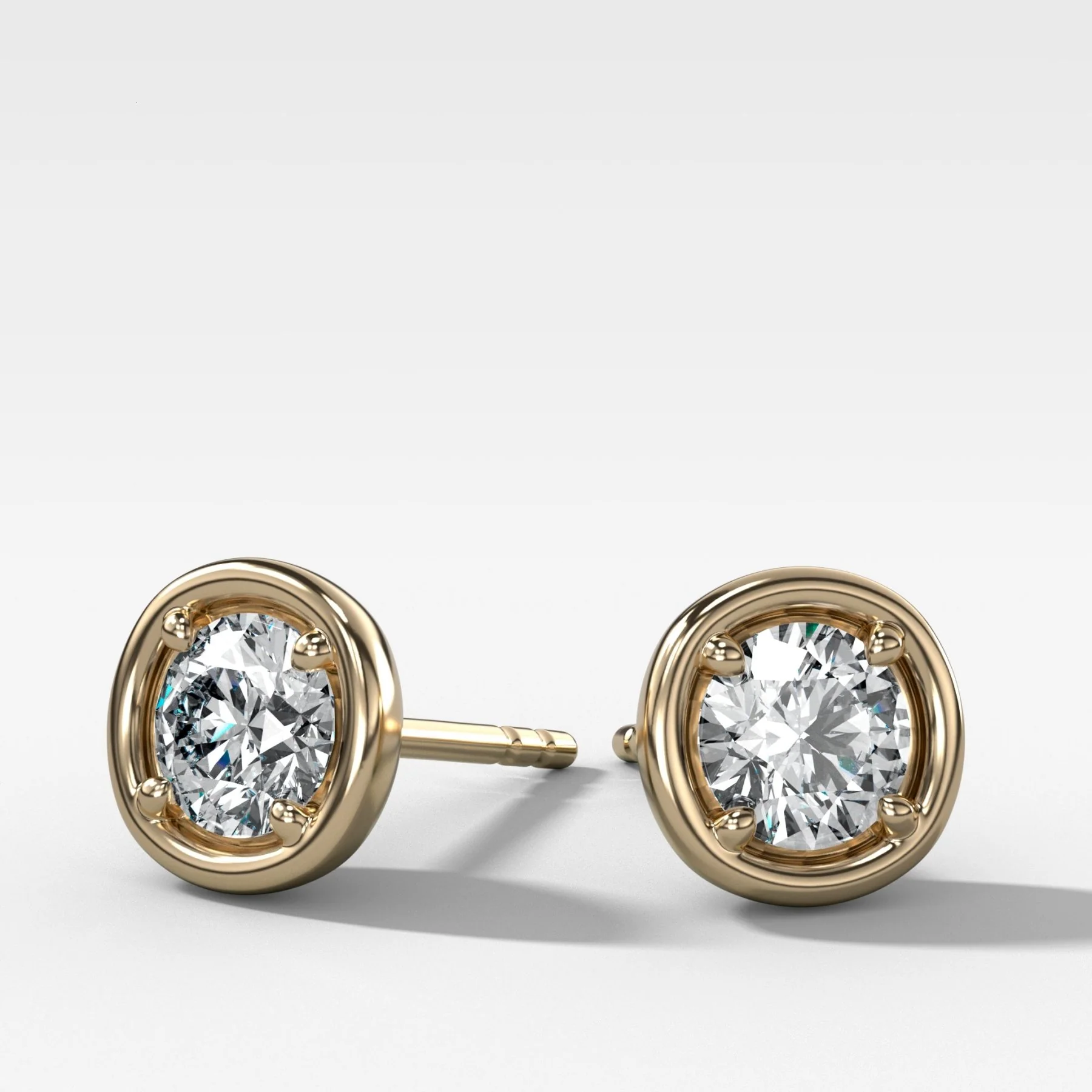 Image of Club Diamond Stud Earring with Round Cuts
