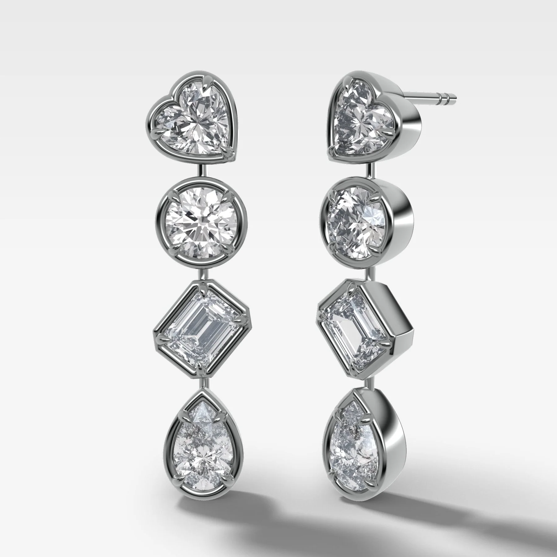 Image of 8 CTW Club Mixed Shape Drop Earrings