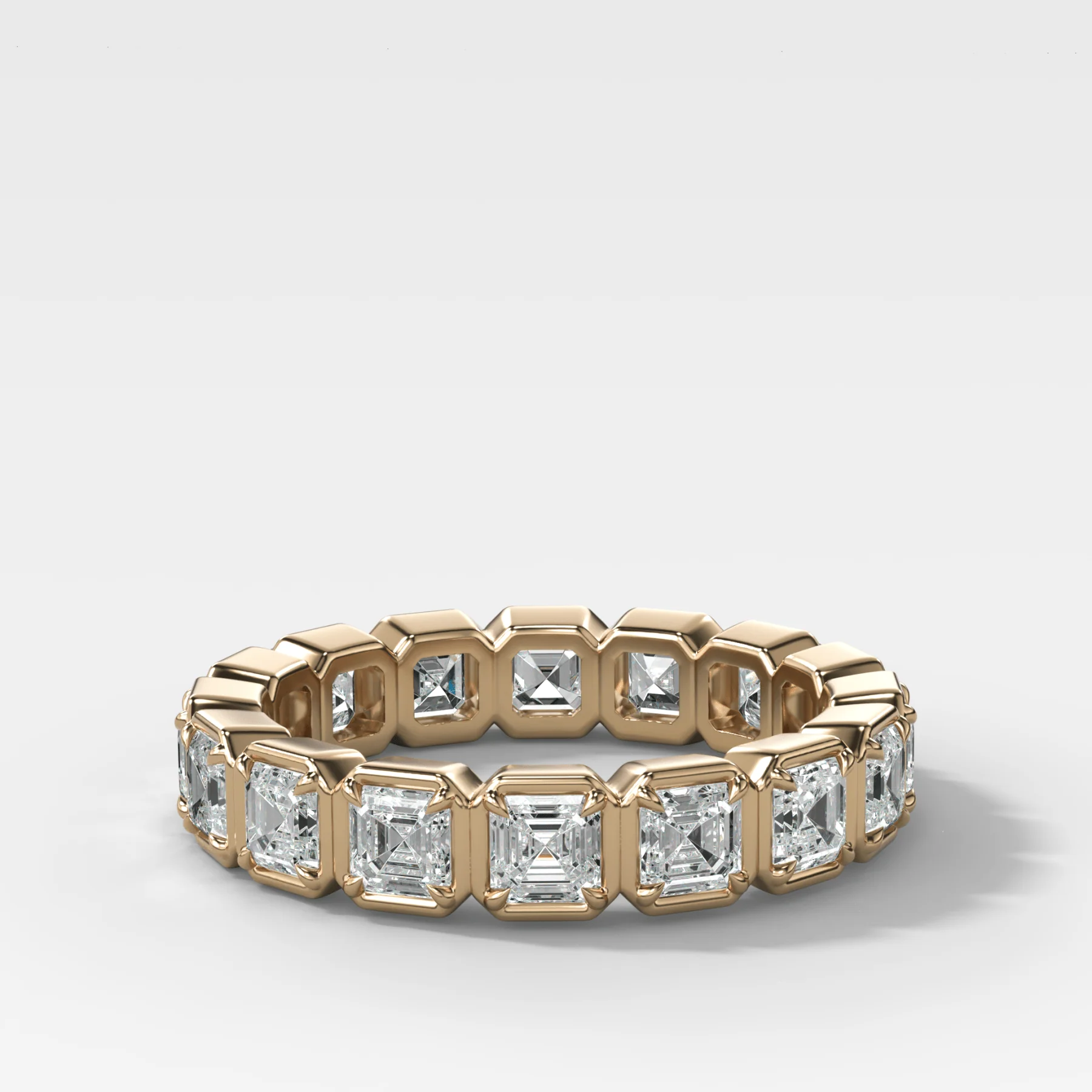 Image of Club Set Eternity Band With Asscher Cuts