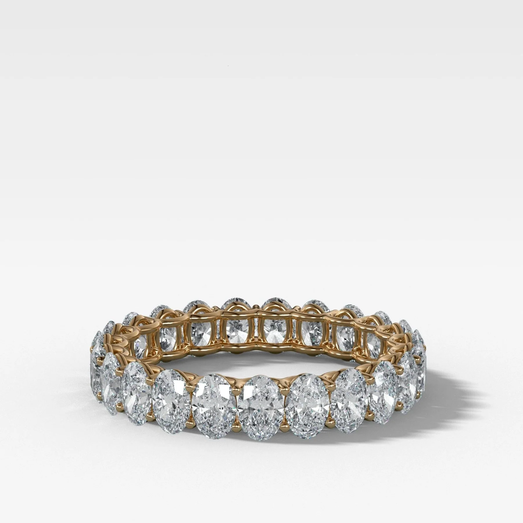 Image of Petite Shared Prong Eternity Band with Oval diamonds
