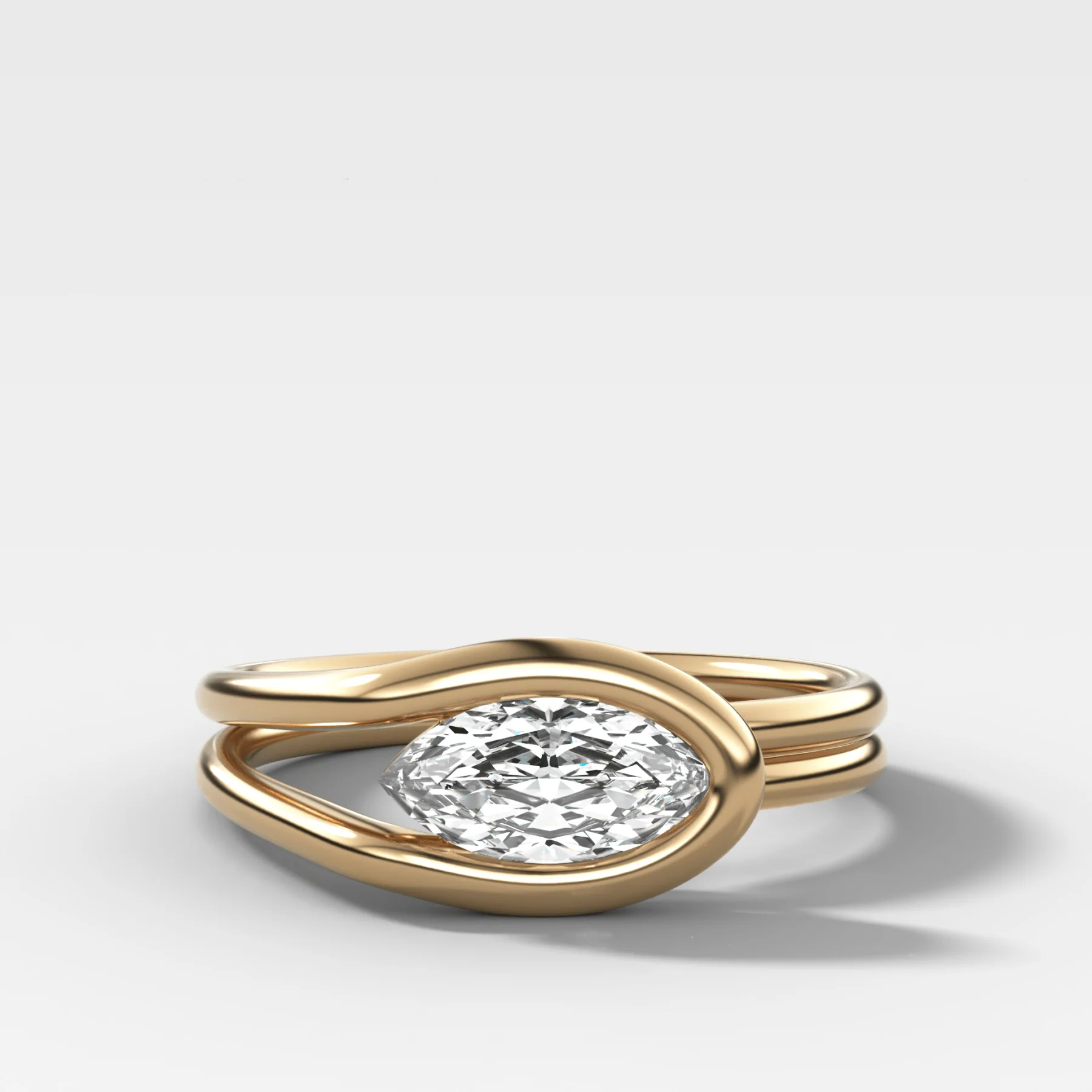 Image of Petite Lasso Band with Marquise Cut Diamond