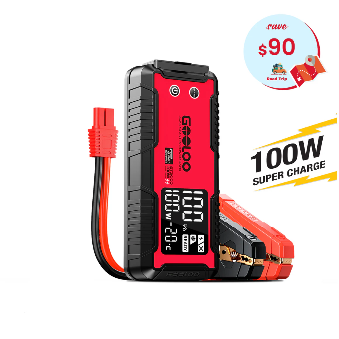 GOOLOO GT3000 Jump Starter 3000Amp 100W