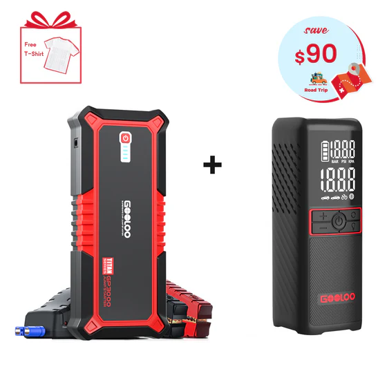 GOOLOO GP3000 Jump Starter with GT160 Tire Inflator