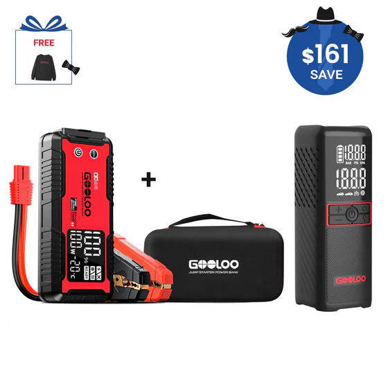 GOOLOO GT4000 Jump Starter+GT160 Tire Inflator+EVA Box