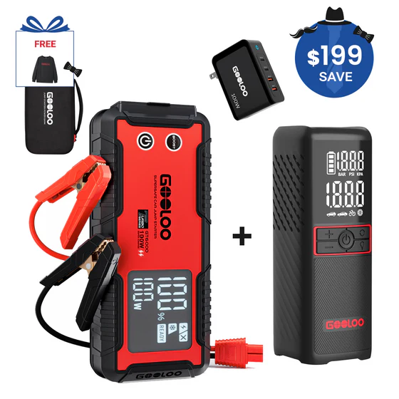 GOOLOO GT6000+GT160 Tire Inflator+100W Charger+EVA Box