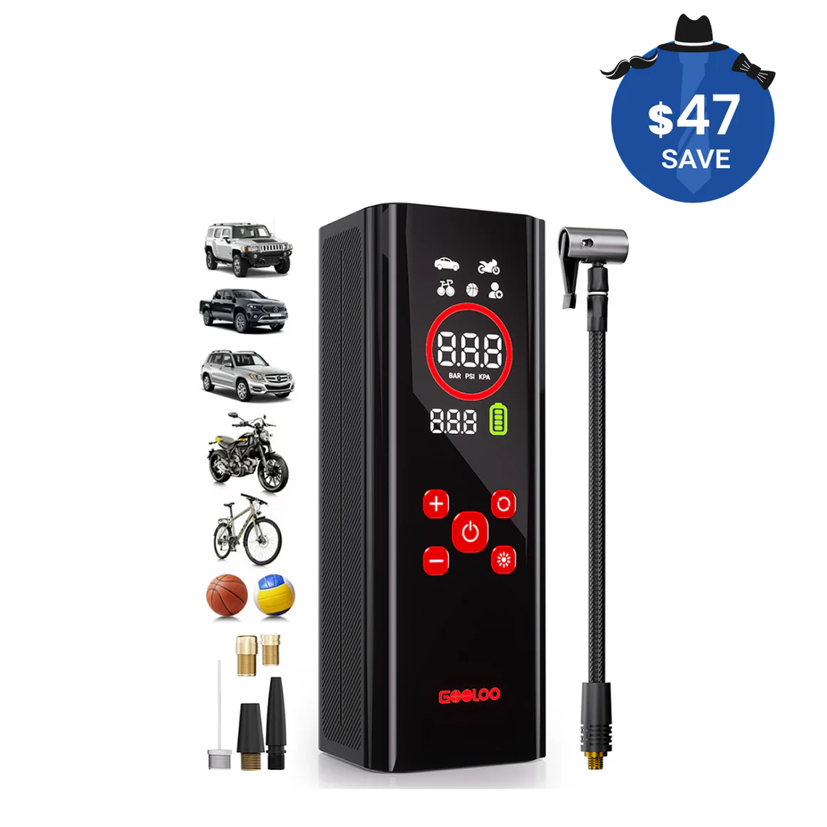 GOOLOO AP150 PRO Tire Inflator Portable Air Compressor