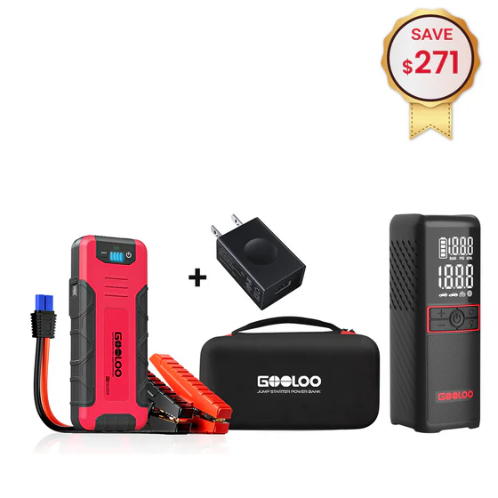 GOOLOO GE4500+GT160 Tire Inflator+EVA Box+15W Wall Charger