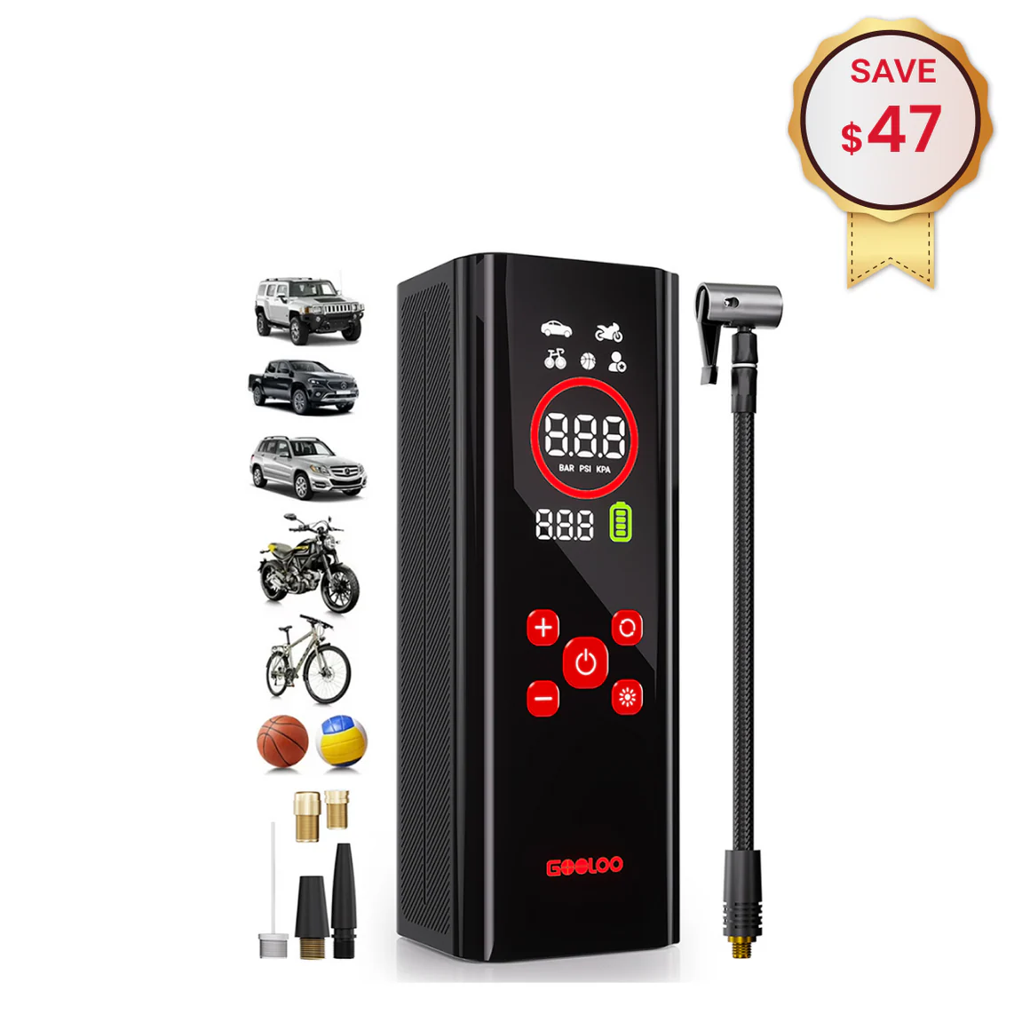 GOOLOO AP150 PRO Tire Inflator Portable Air Compressor