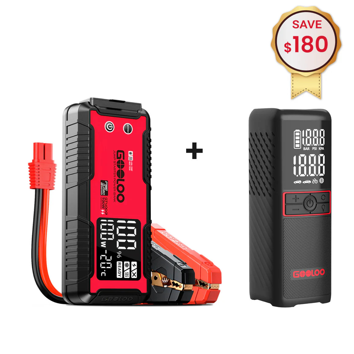 GOOLOO GT4000 Jump Starter with GT160 Tire Inflator