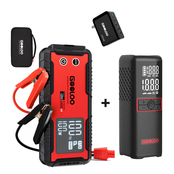 GOOLOO GT6000+GT160 Tire Inflator+100W Charger+EVA Box