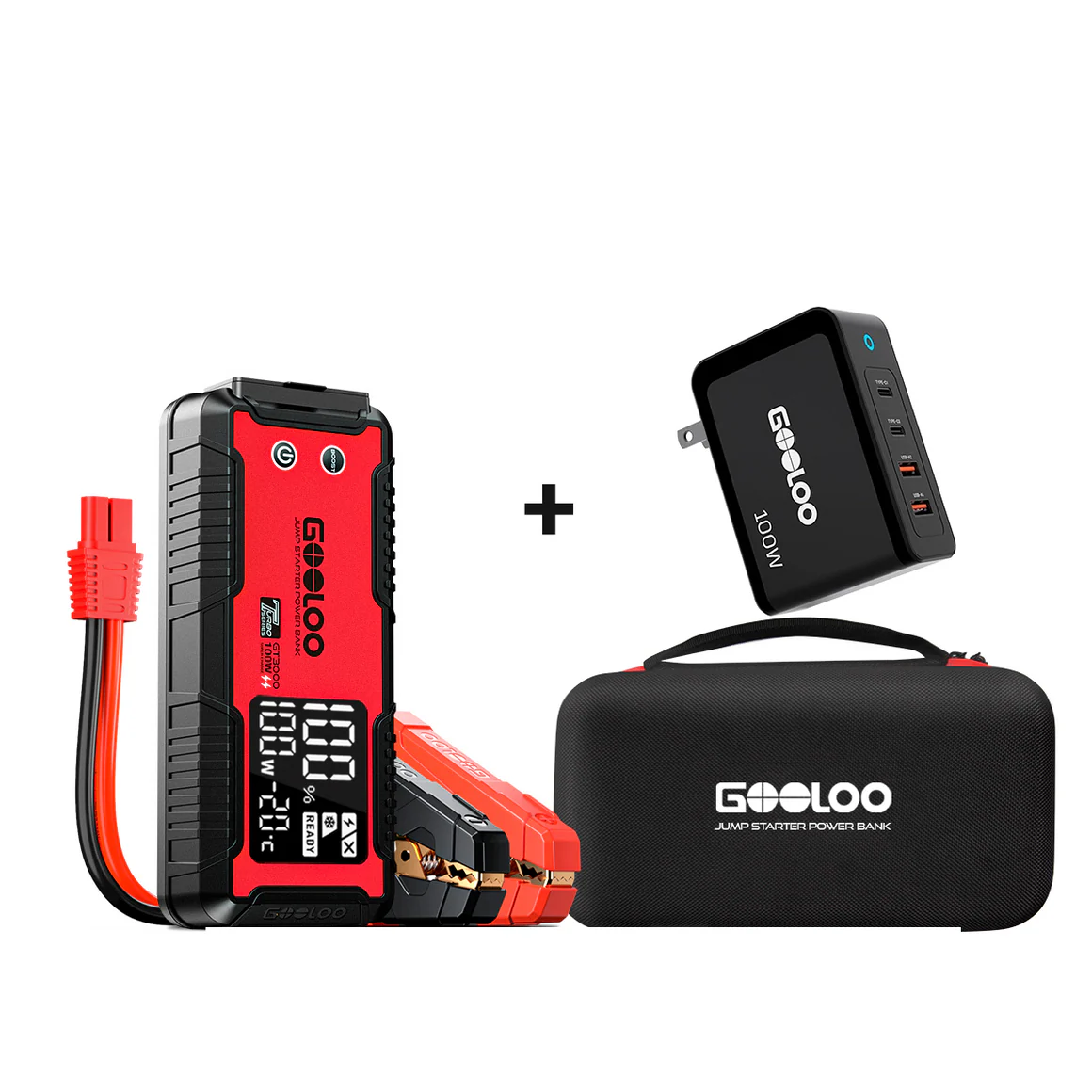 GOOLOO GT3000+100W Fast Charger+EVA Box