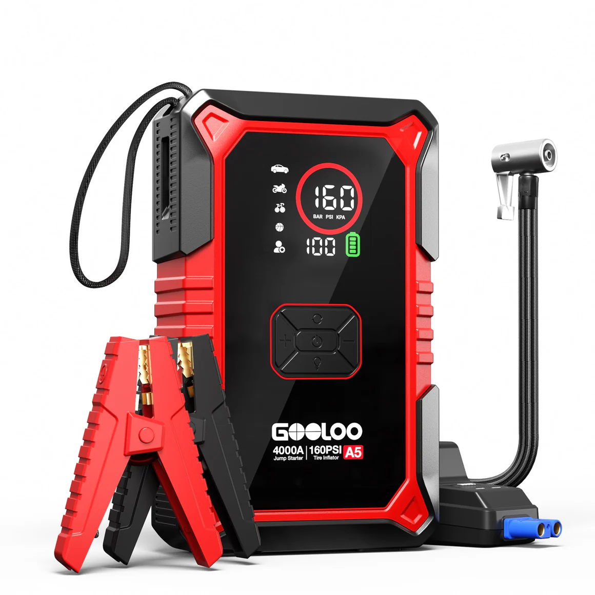 GOOLOO A5&nbsp;Jump&nbsp;Starter&nbsp;with&nbsp;Air Compressor 4000A