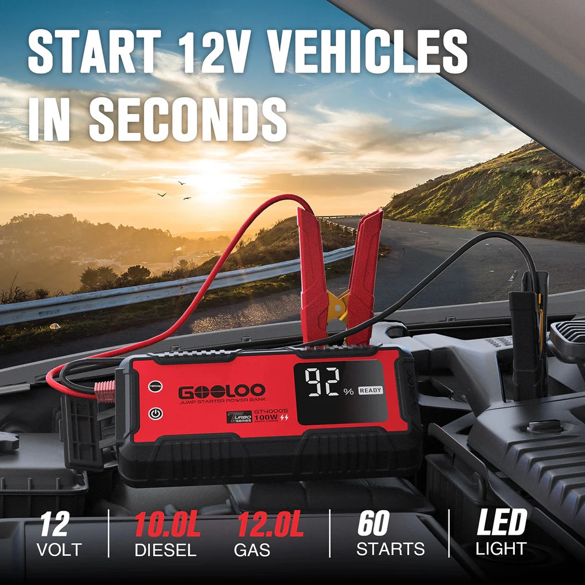 GOOLOO GT4000S Jump Starter 4000A 100W