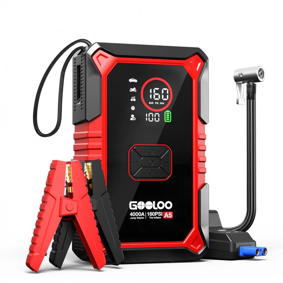 GOOLOO A5 Jump Starter with Air Compressor 4000A